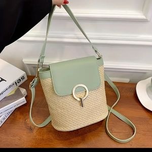 Beautiful woven bucket handbag